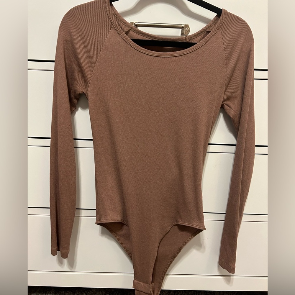 Brown long sleeve bodysuit